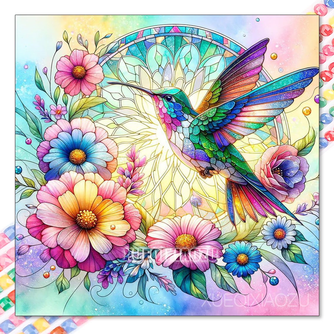 Resin Art Wallpaper - 5D Diamond Painting Set Dragonfly and