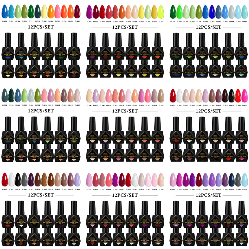 Resin Art All - 12pcs Gel Nail Polish Set HEAM