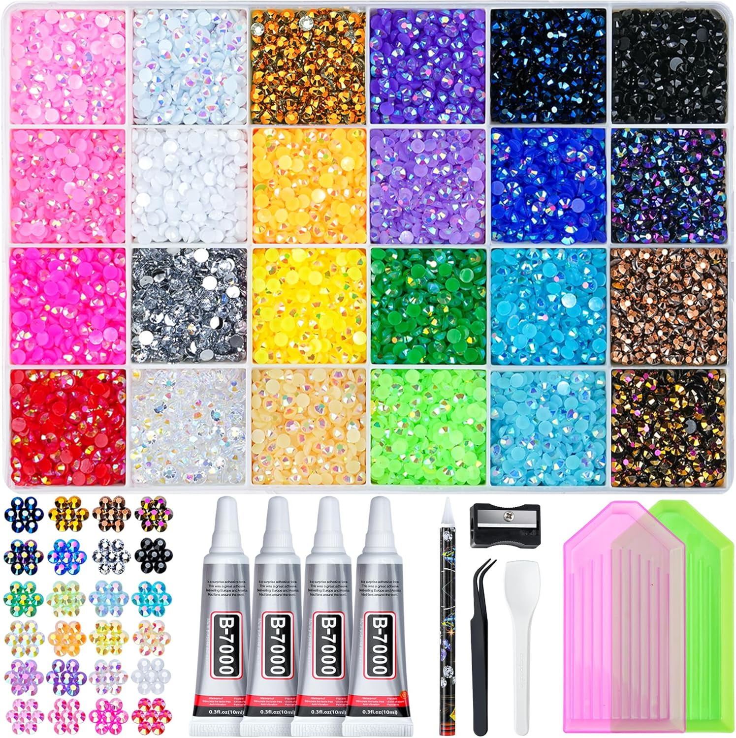 Resin Art All - 35000 Pcs Resin Jelly Rhinestones Kit,