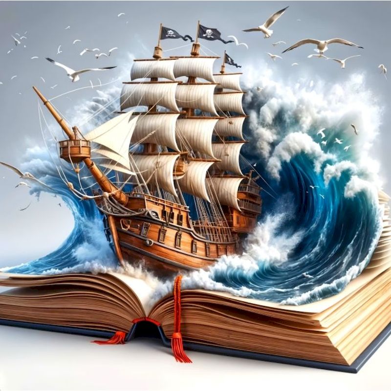 Resin Art Wallpaper - SDOYUNO Diy Diamond Mosaic Book Landscape