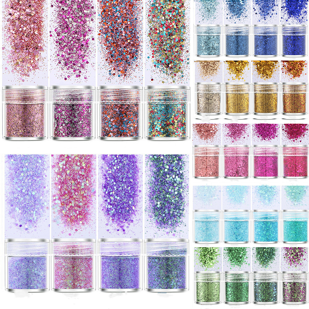 Resin Color Paste - SNASAN 4Pcs Color Superfine Glitters Powder