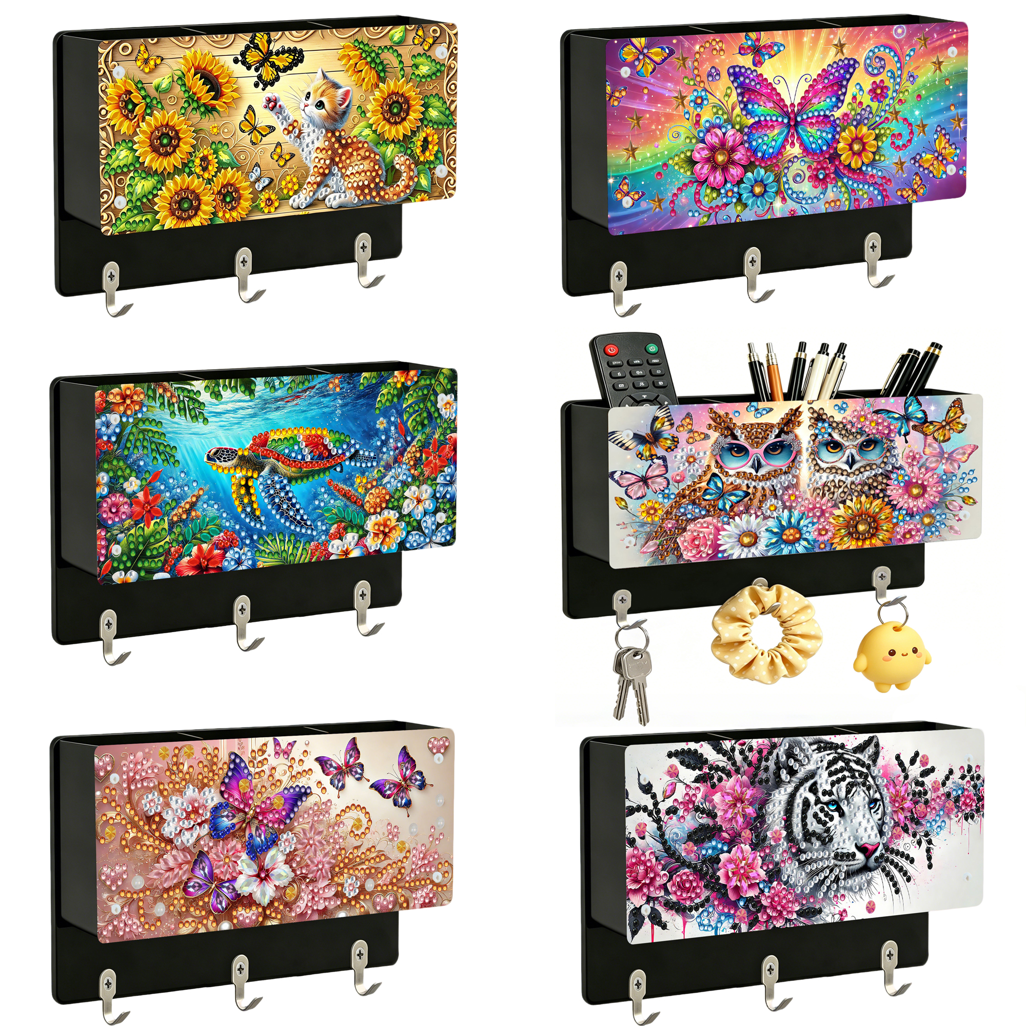 Resin Art On Wall - 1pc/8pcs Diamond Painting Kits Wall-Mounted Storage