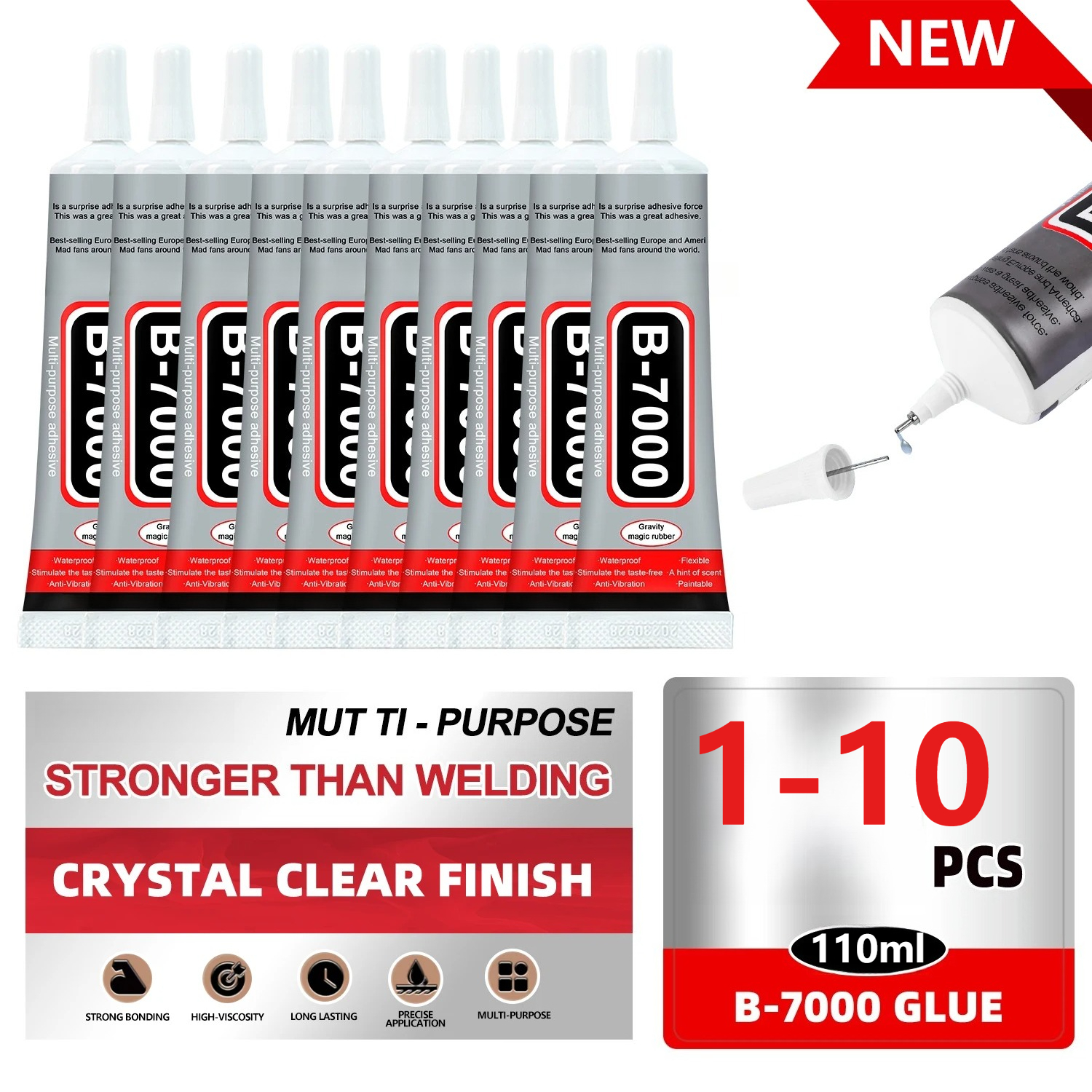 Resin Art Materials Kit - Super Glue B-7000 Loolifl 1-10Pcs Safety