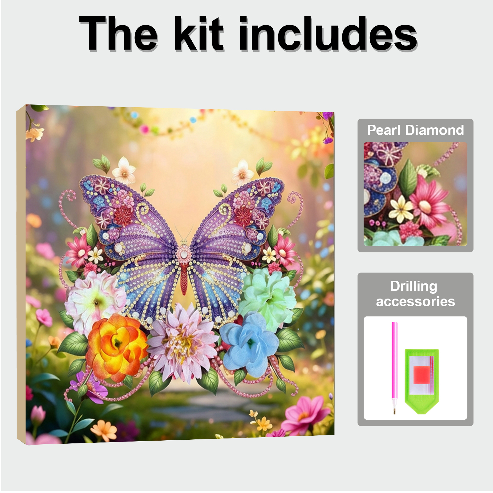 Resin Art With Wood - Butterfly DIY Diamonds Dots Gem Art