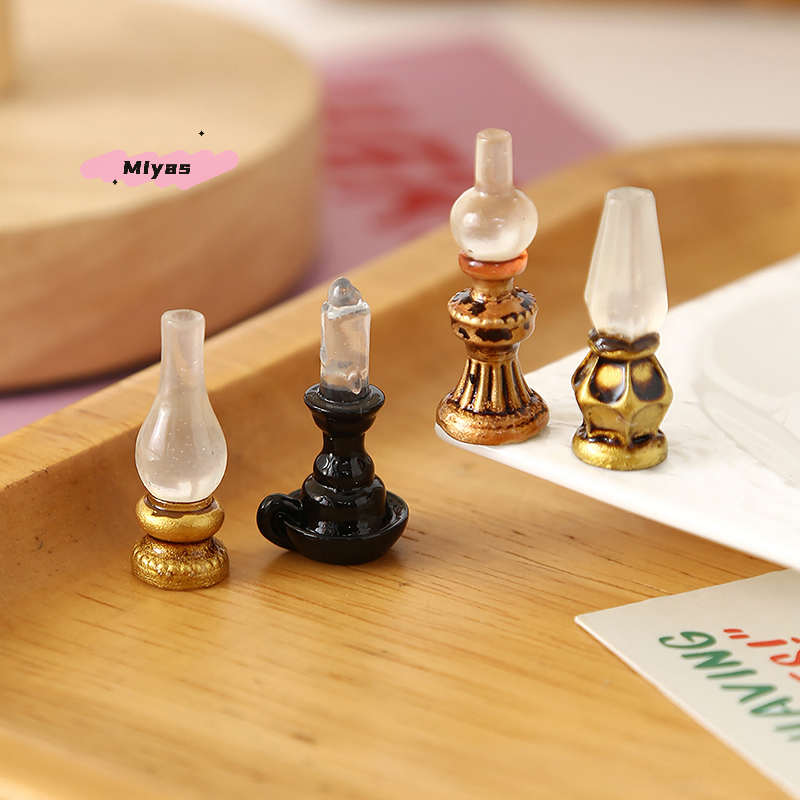 Resin Art On Wall - 5Pcs 1/12 Retro Dollhouse Wall Lamp