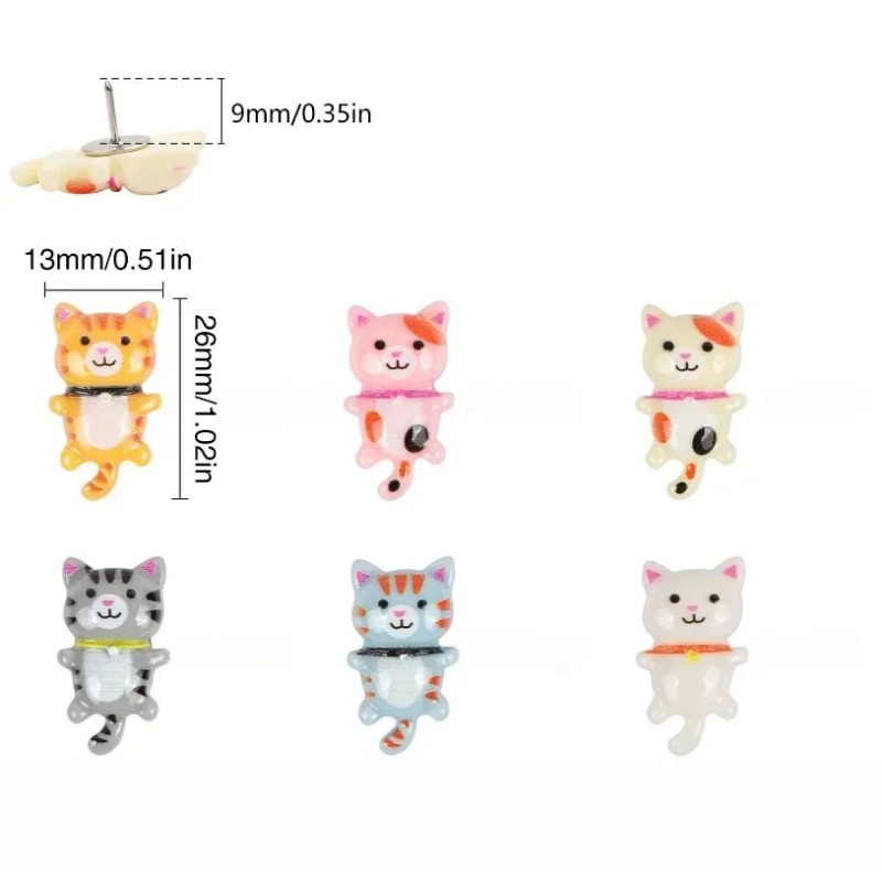 20Pcs Cute Resin Cat Push Pins - Resin Art On Wall recensie en prijs