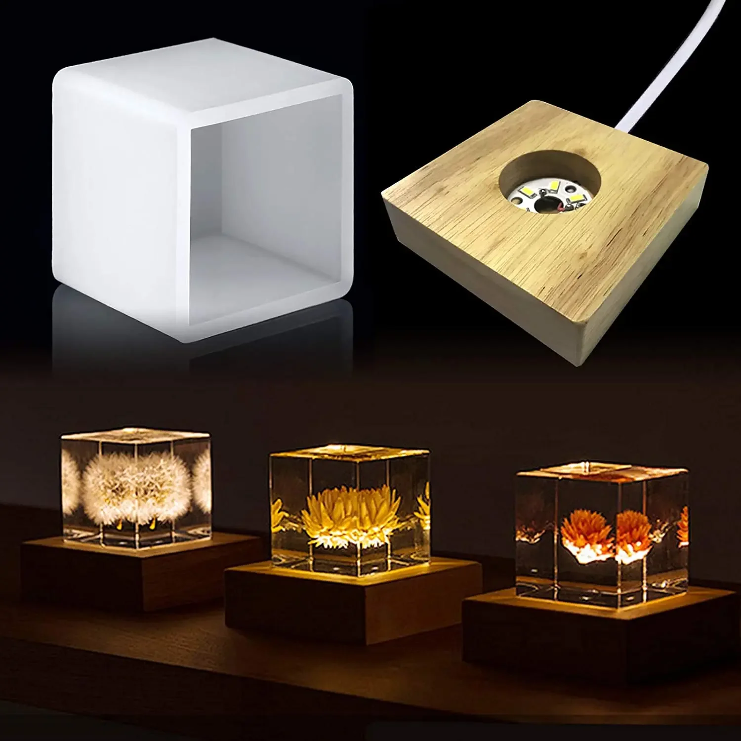 Square Light Resin Mold,led Si - Resin Art With Wood recensie en prijs
