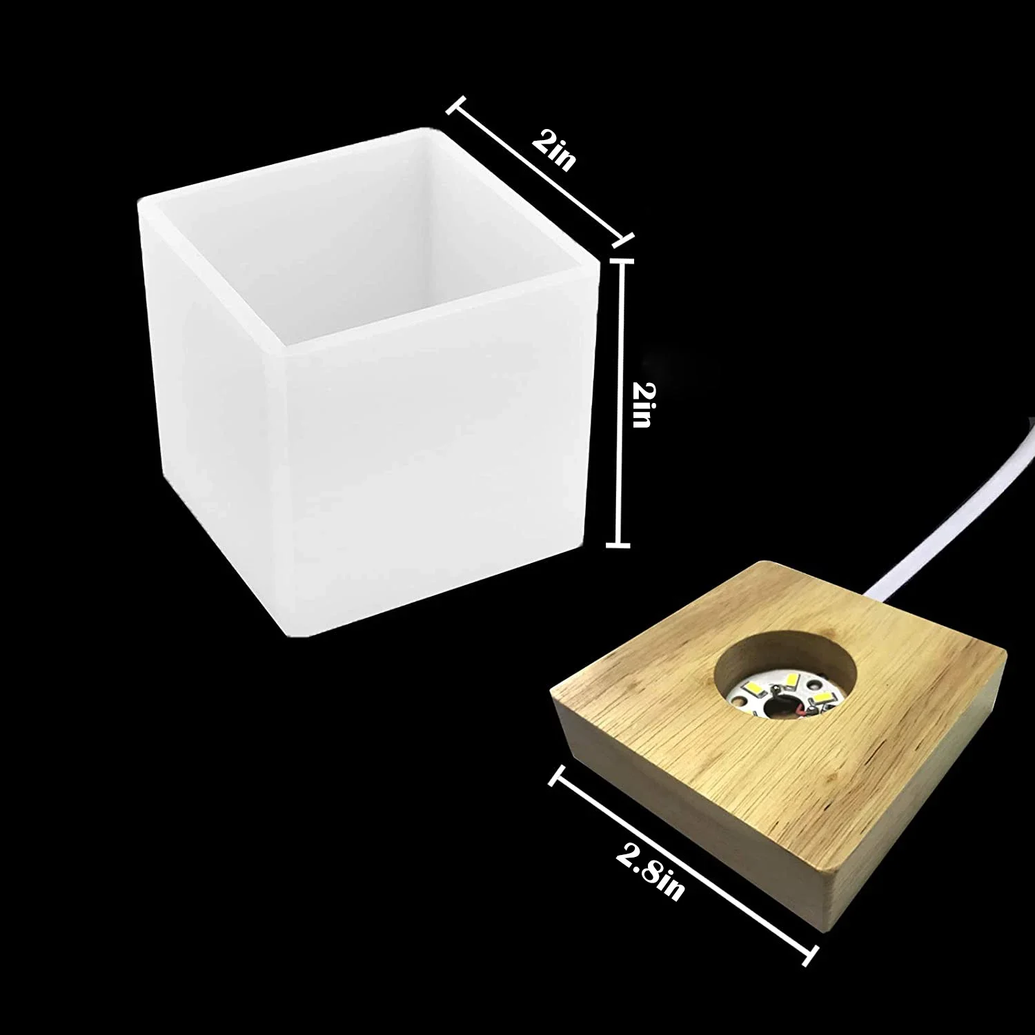 Square Light Resin Mold,led Si - Resin Art With Wood recensie en prijs