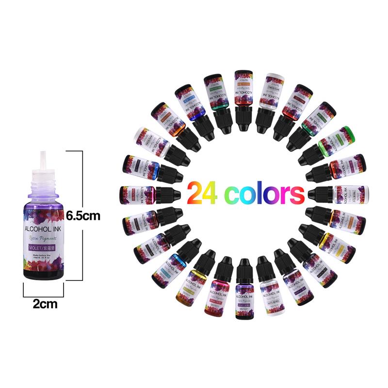 24 Color/Set 10ml  Resin Pigme - Resin Pigment Alcohol Ink recensie en prijs