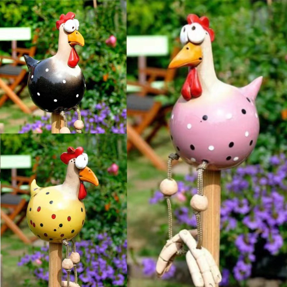 Funny Chicken Fence Decor Resi - Resin Art Sculptures recensie en prijs