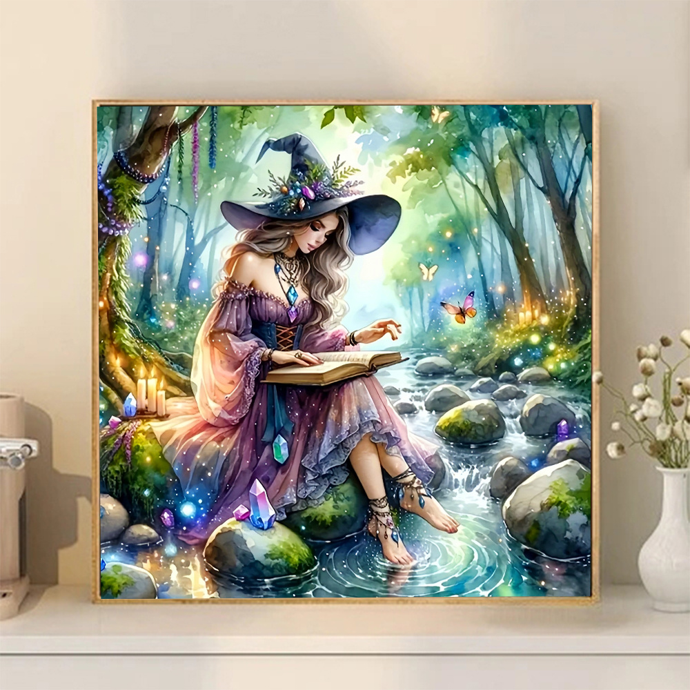HUACAN Diamond Embroidery Witc - Resin Art Wallpaper recensie en prijs