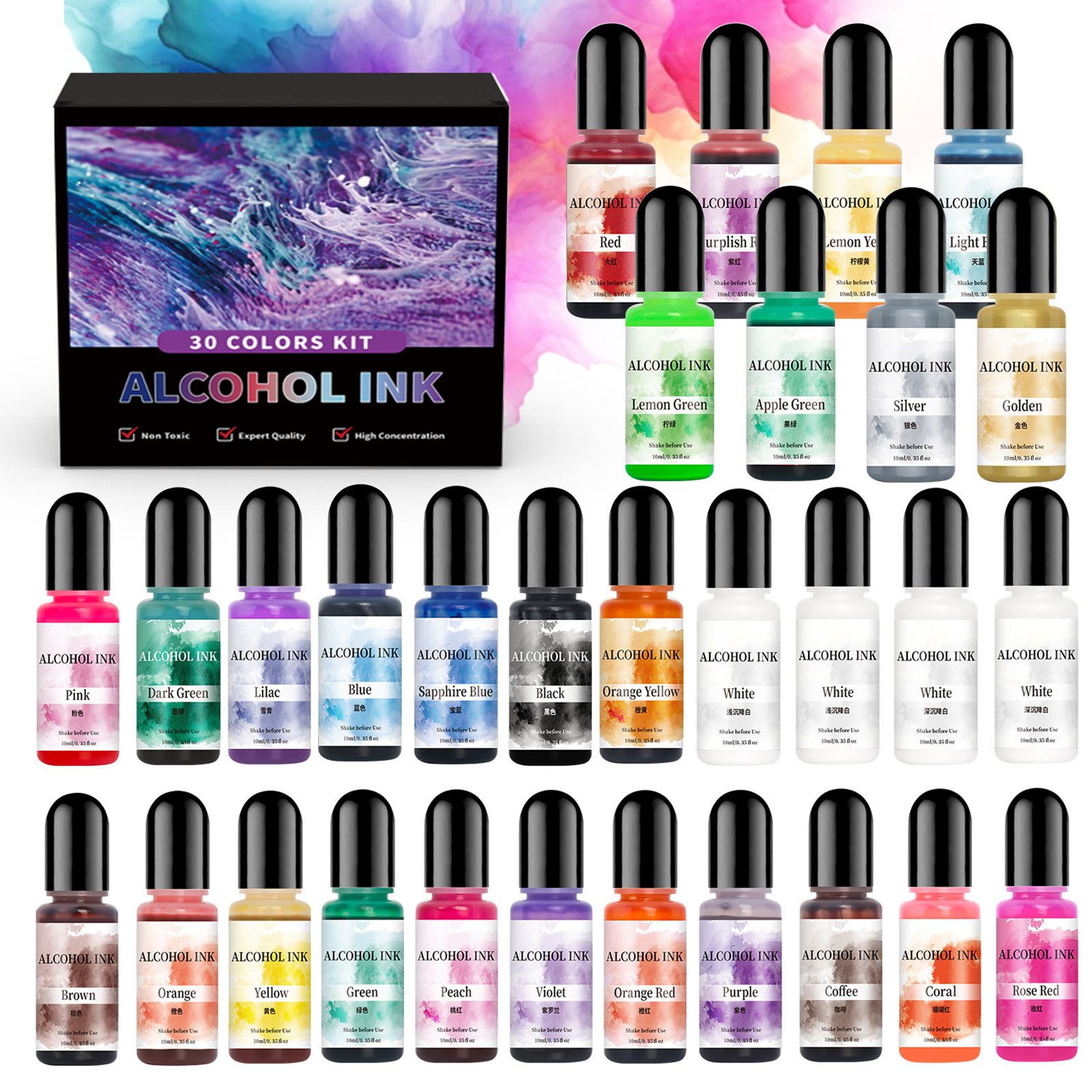 1set Art Ink Alcohol Epoxy Res - Resin Pigment Alcohol Ink recensie en prijs