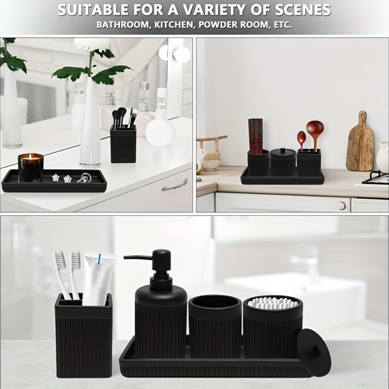 Matte Black Bathroom Accessori - Resin Art All recensie en prijs