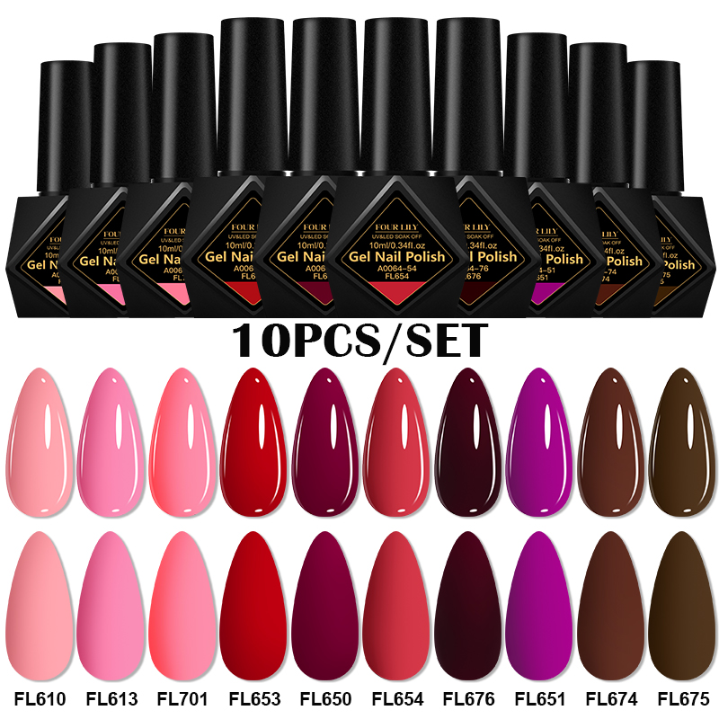 10pcs Gel Nail Polish Set  All - Resin Art All recensie en prijs
