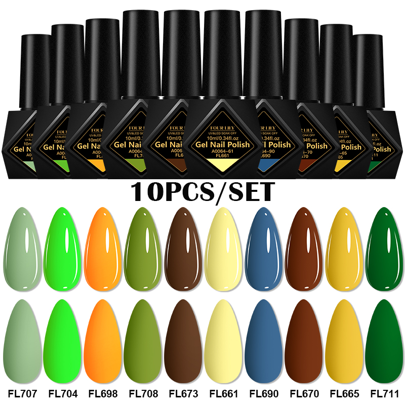 10pcs Gel Nail Polish Set  All - Resin Art All recensie en prijs