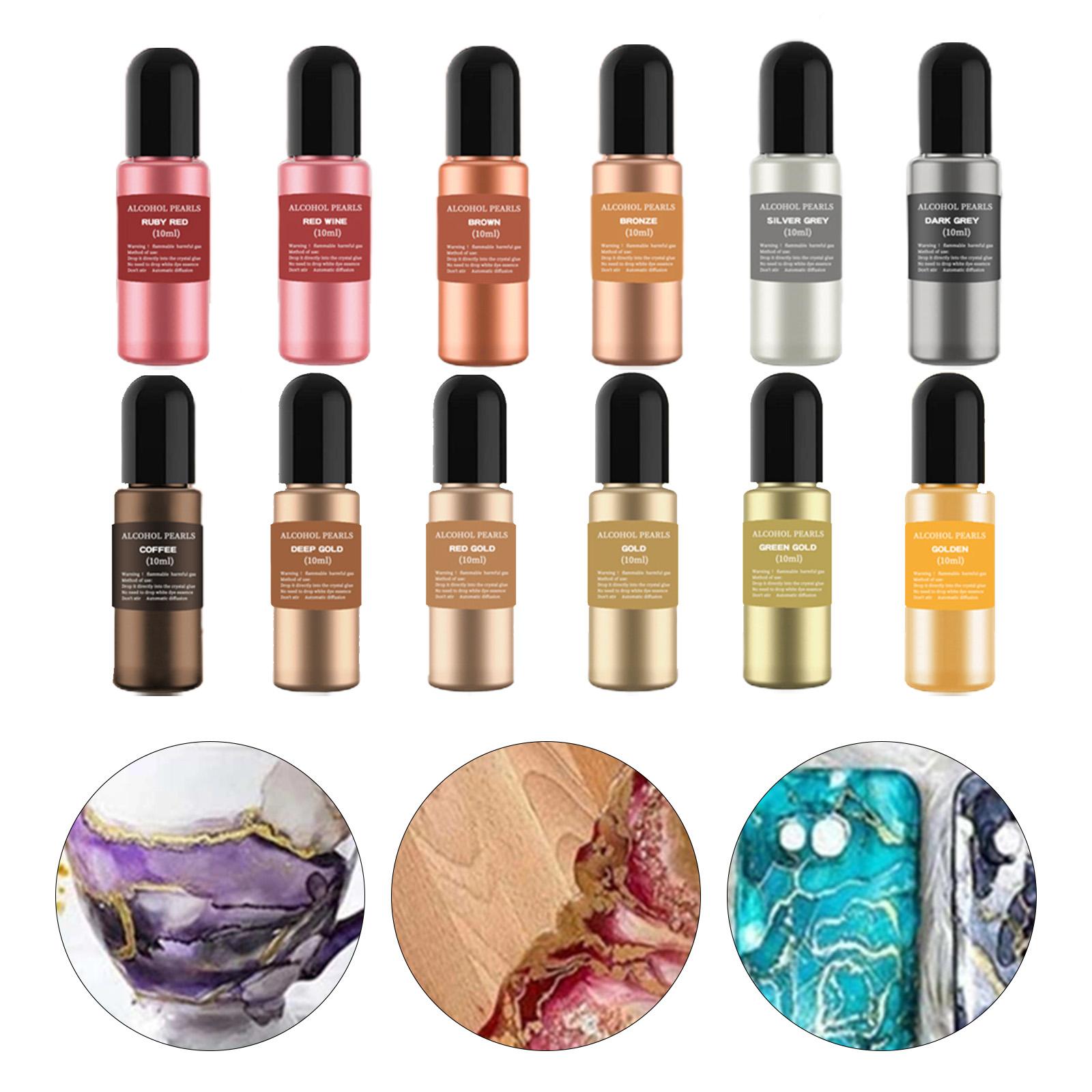 12 Bottles Metallic Alcohol In - Resin Pigment Alcohol Ink recensie en prijs