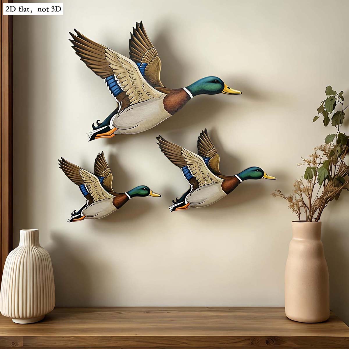 3Pcs Wild Duck Wall Arts Uniqu - Resin Art With Wood recensie en prijs