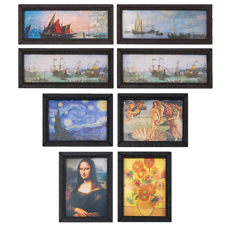 8Pcs 1:12 Dollhouse Vintage Oi - Resin Art With Wood recensie en prijs