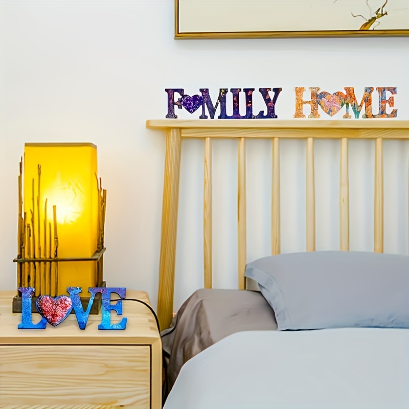 3Pcs Heart Slogan Silicone Res - Resin Art On Wall recensie en prijs