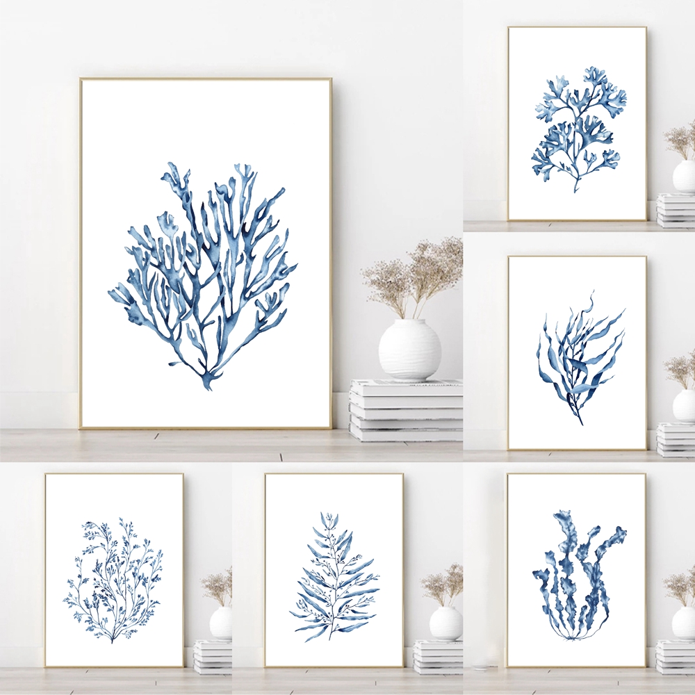 2026 Blue Coral Watercolor Art - Resin Art On Wall recensie en prijs