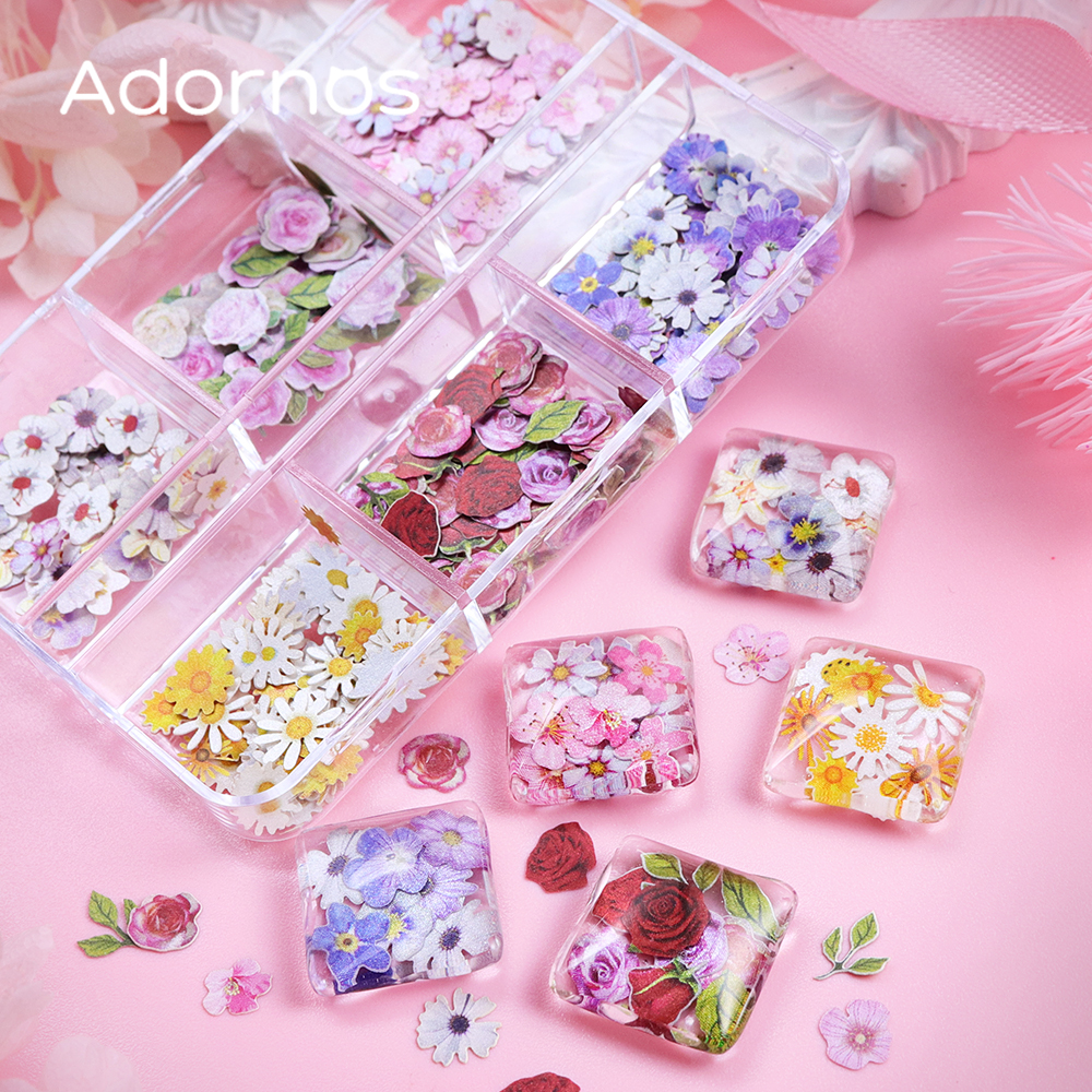 6 Grids Flowers Wood Pulp Chip - Resin Art With Wood recensie en prijs