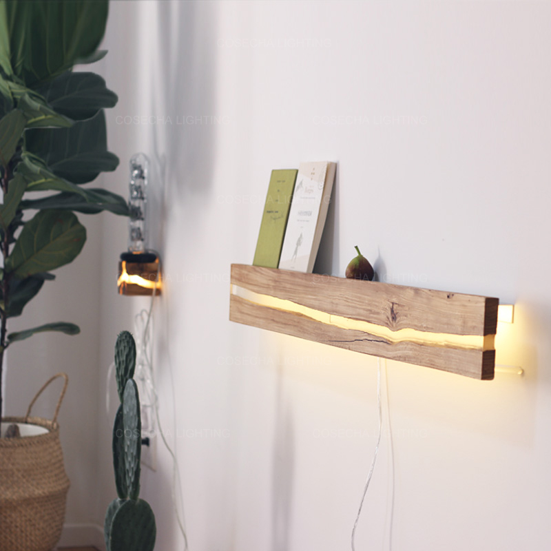 Natural wooden crack wall lamp - Resin Art With Wood recensie en prijs
