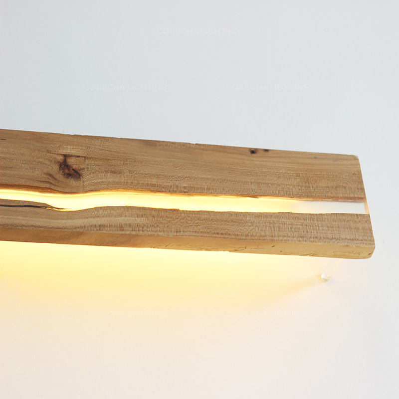 Natural wooden crack wall lamp - Resin Art With Wood recensie en prijs