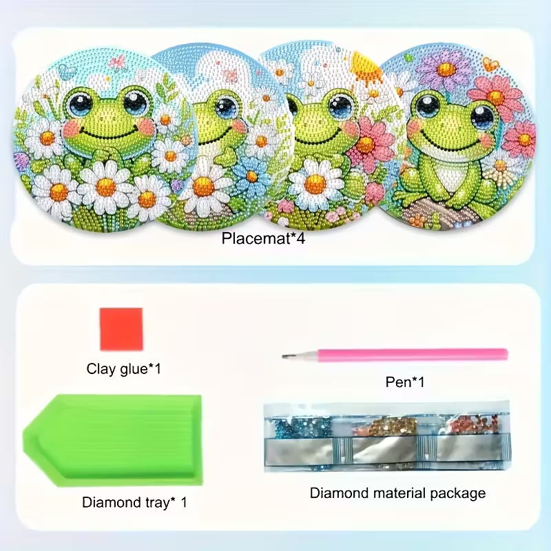 4-piece frog patterned wooden  - Resin Art With Wood recensie en prijs