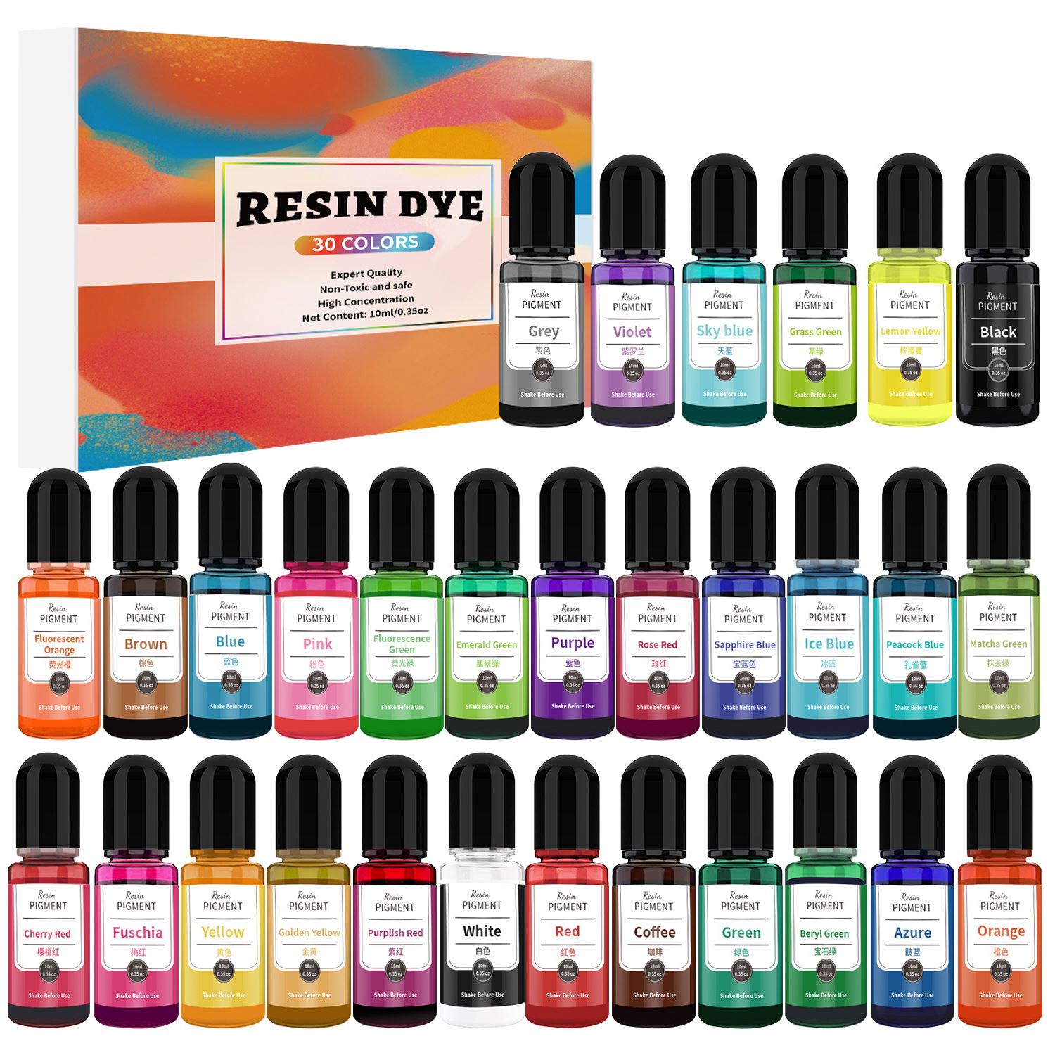 24/30 Colors Set 10ml Epoxy Re - Resin Pigment Alcohol Ink recensie en prijs