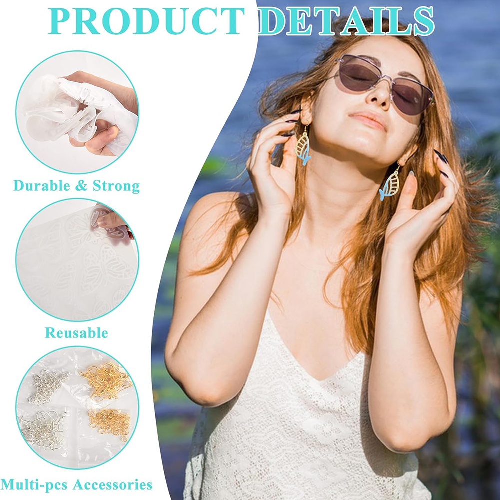 A95D-143Pcs Resin Earring Mold - Resin Art Earrings Kit recensie en prijs