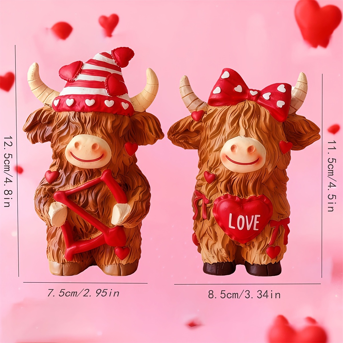 Highland Cow Couple Resin Orna - Resin Art Wedding Gift recensie en prijs