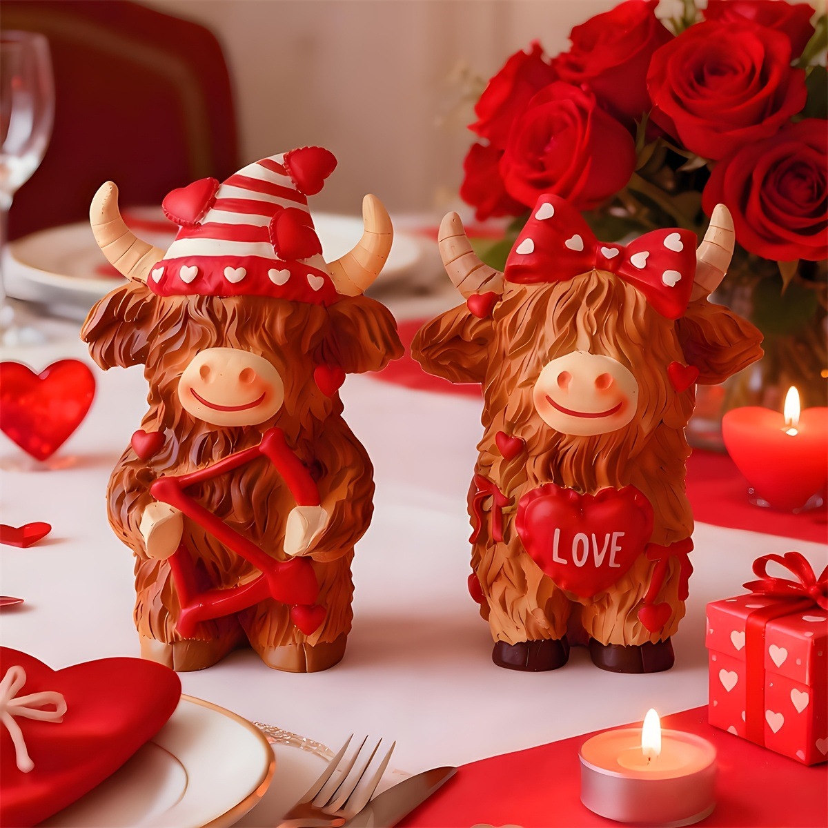 Highland Cow Couple Resin Orna - Resin Art Wedding Gift recensie en prijs