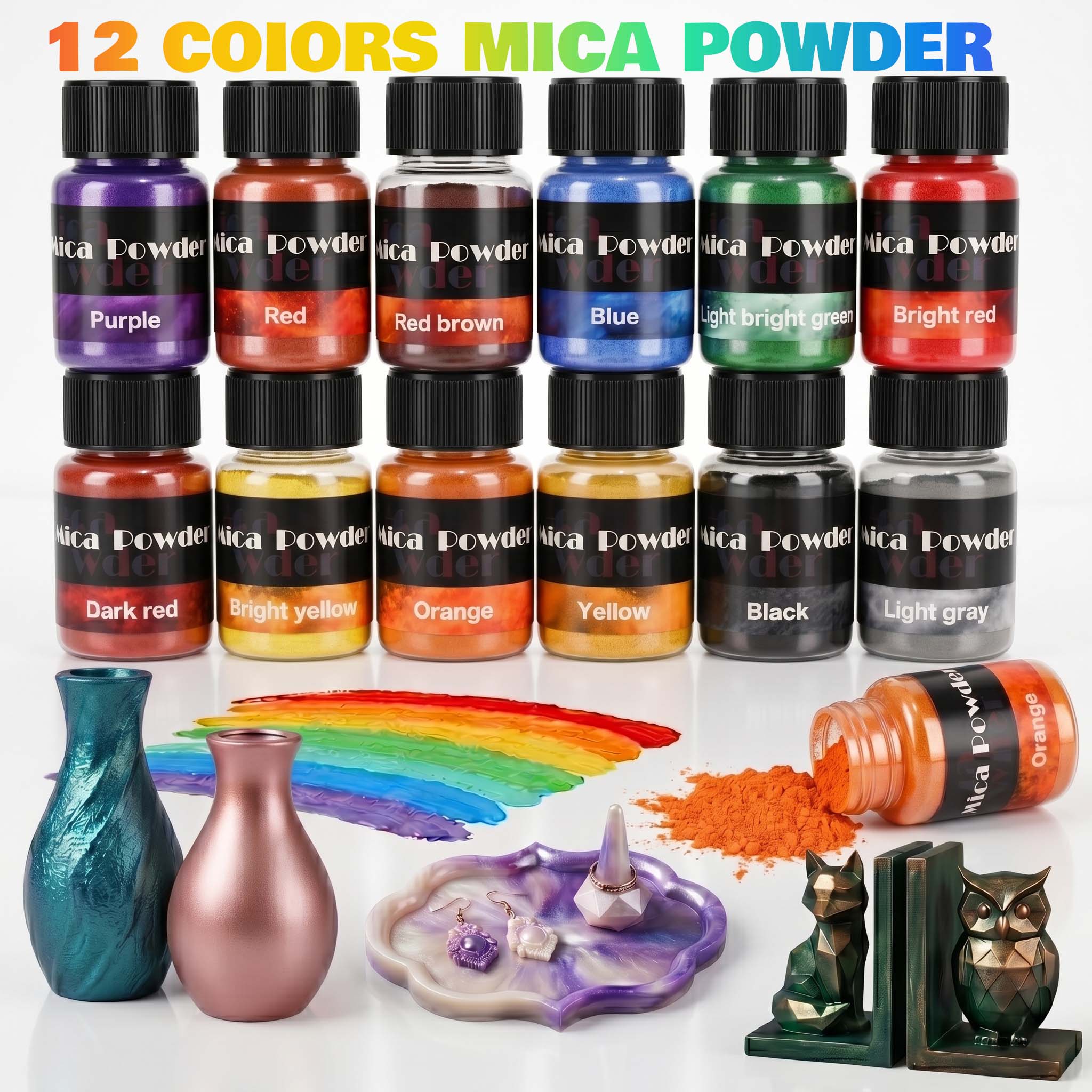 12-Color Gypsum Pigment Powder - Resin Color Paste recensie en prijs