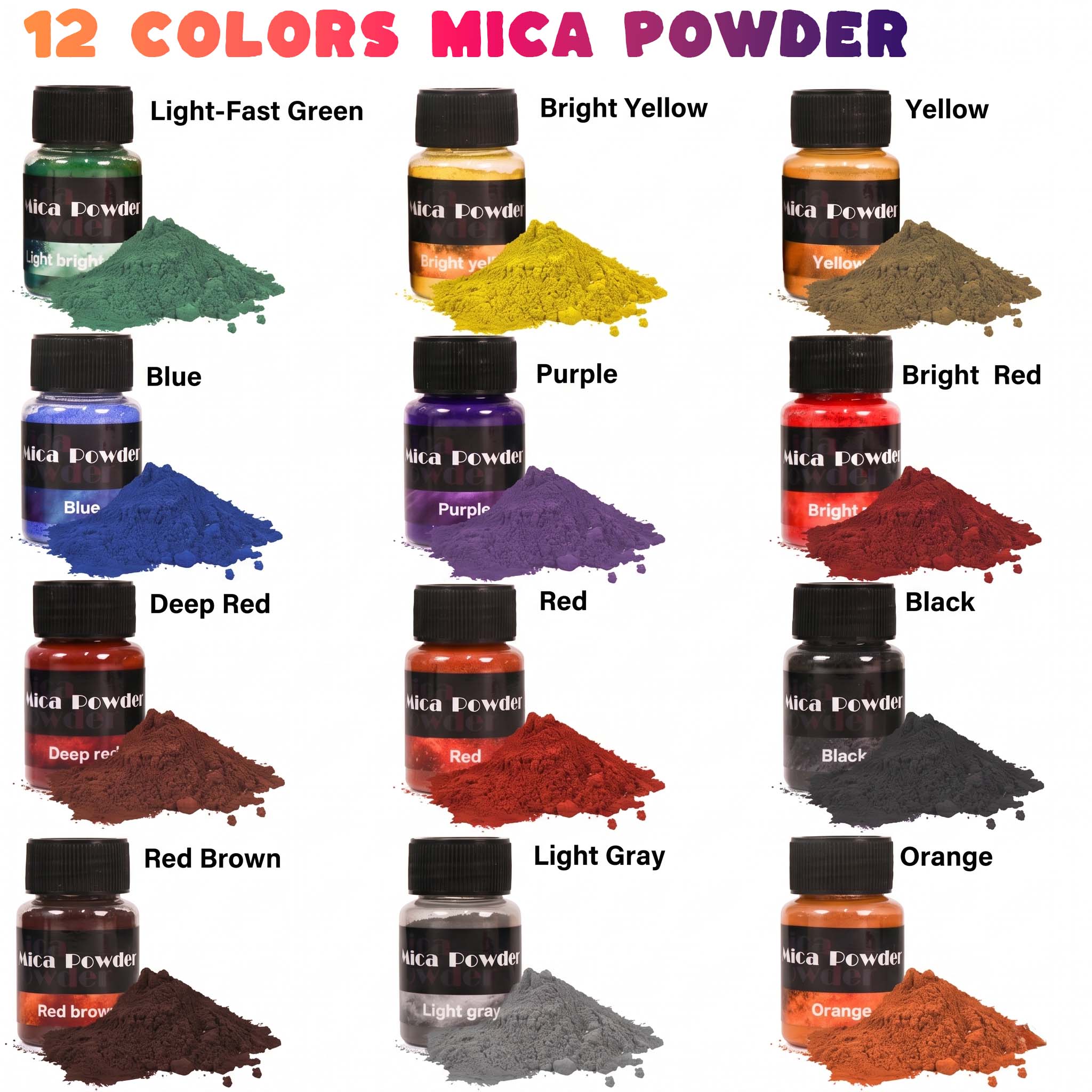 12-Color Gypsum Pigment Powder - Resin Color Paste recensie en prijs