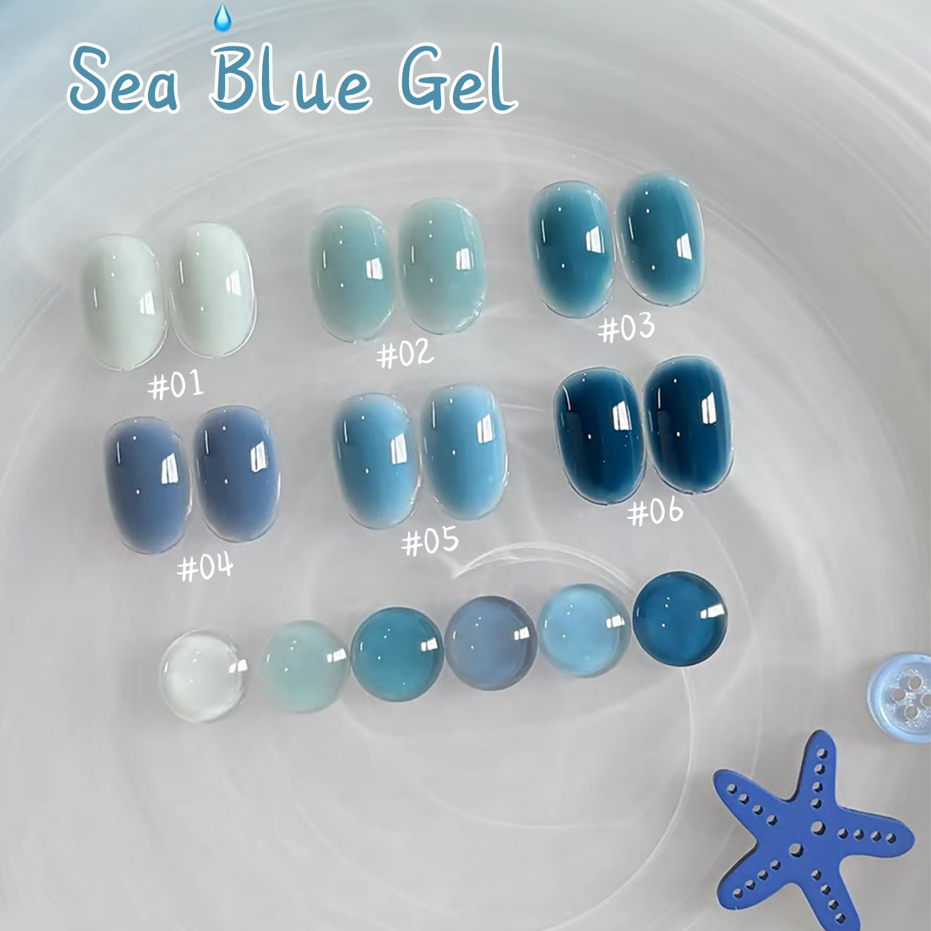 1-10pcs WS Ice Transparent Blu - Resin Art All recensie en prijs
