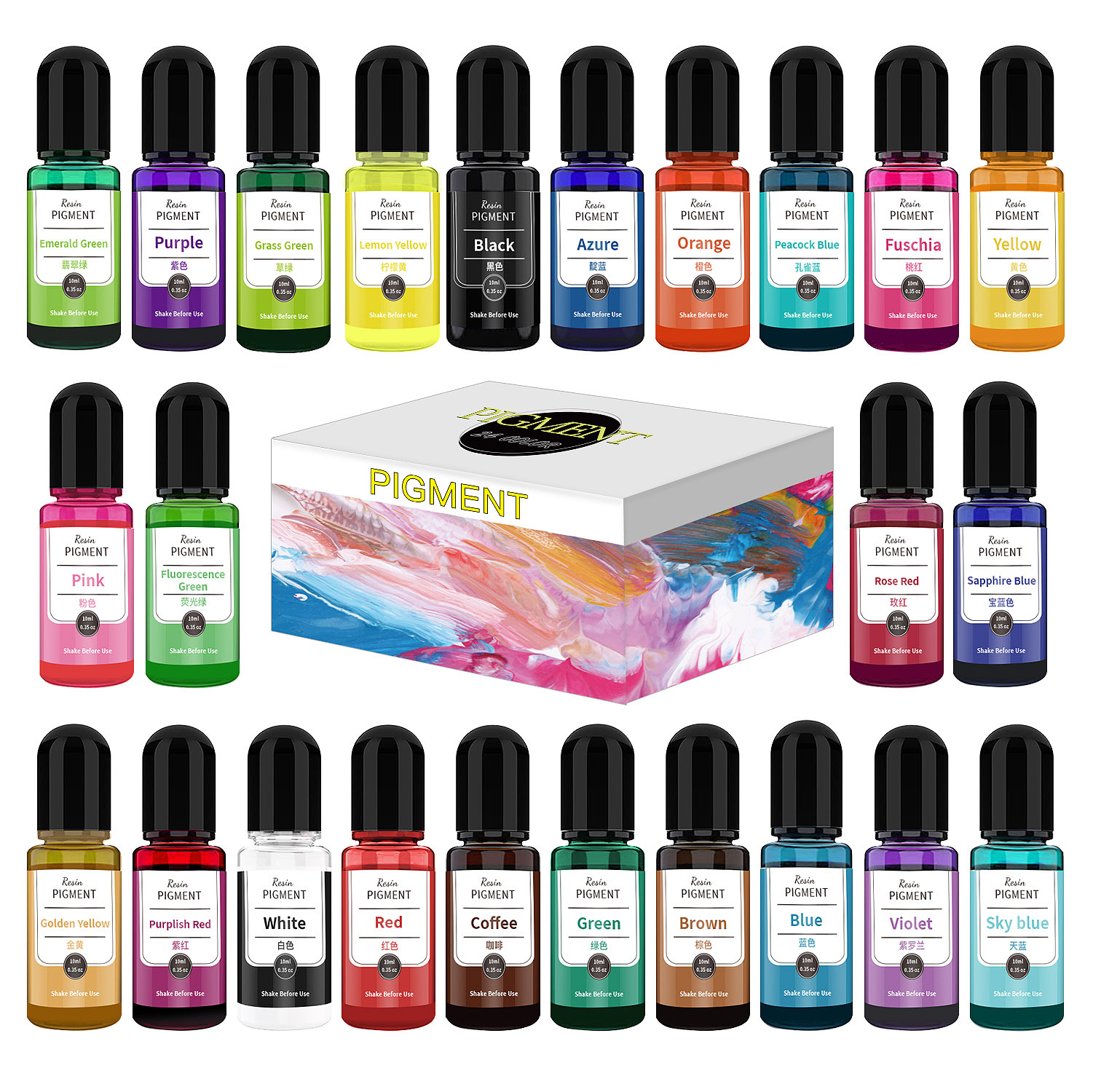 24 Color Art Ink Alcohol Resin - Resin Pigment Alcohol Ink recensie en prijs